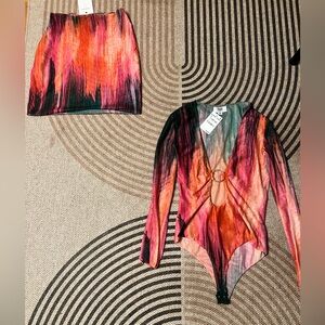 Farai London Leena set in Pink Lagoon. Tags off to wash, but unworn